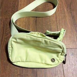 lululemon athletica neon green belt bag